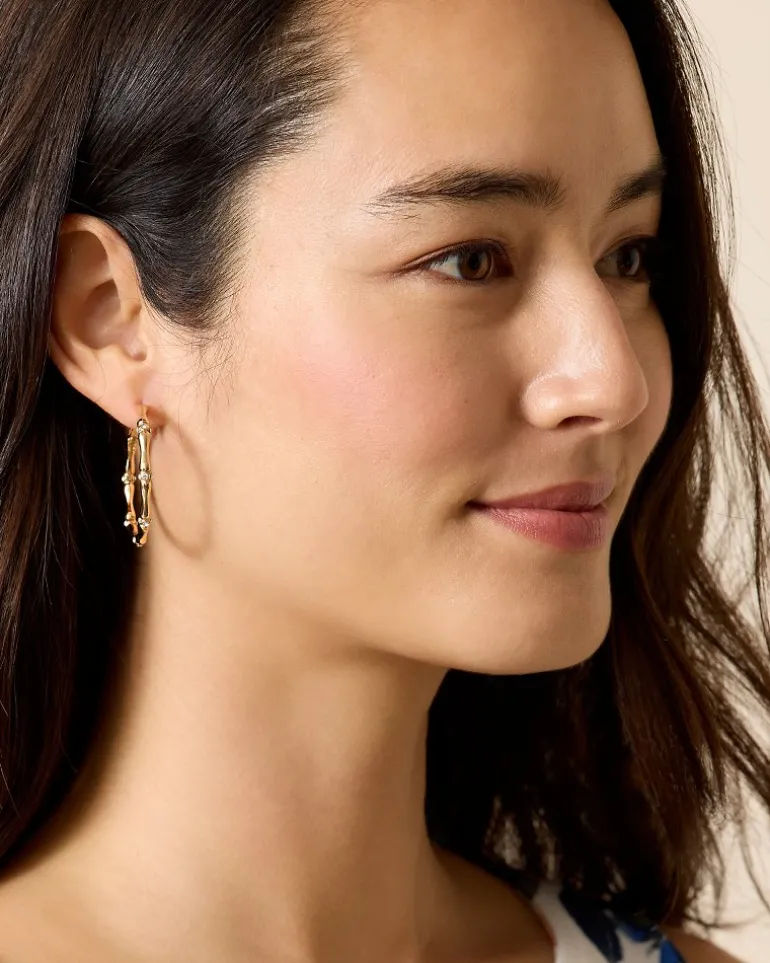 Island Essence Bamboo Hoop Earrings