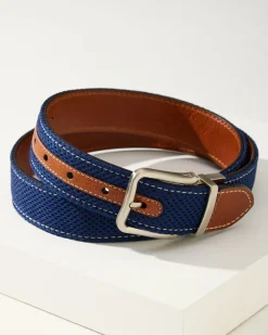 Leather Mesh Reversible Performance Belt