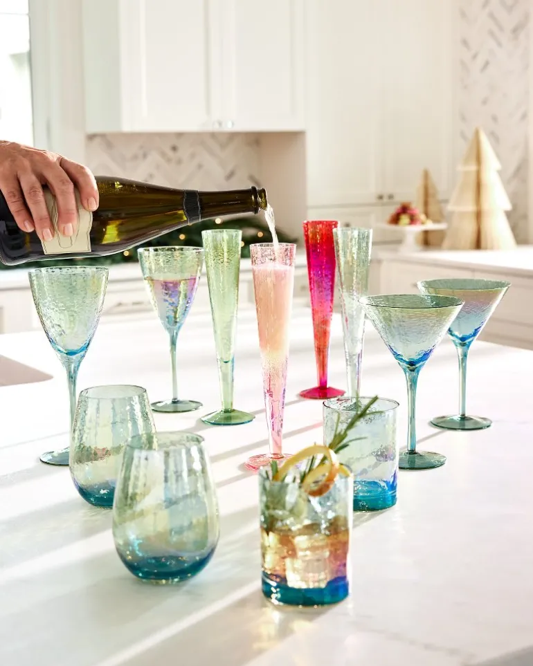 Luster Champagne Glasses — Set of 4